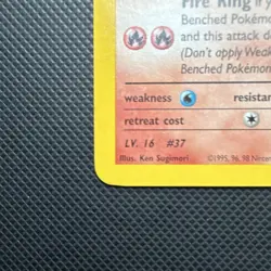 2000 Pokemon Brock's Vulpix 37/132 Gym Challenge W Stamped promo - Image 3