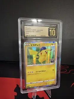 Pokemon Pikachu 028/071 Pokemon GO Japanese Holo CGC Pristine 10 - Image 2