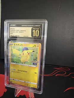 Pokemon Pikachu 028/071 Pokemon GO Japanese Holo CGC Pristine 10 - Image 3