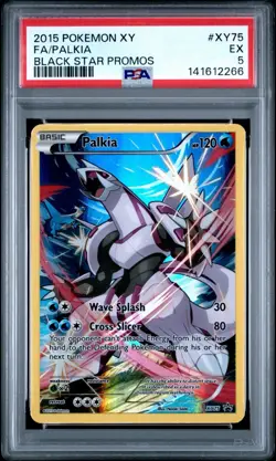 FA/PALKIA PR-PIKACHU EX LEG COLL-GER POKEMON XY BLACK STAR PROMO 2016 XY75 PSA 5 - Image 1
