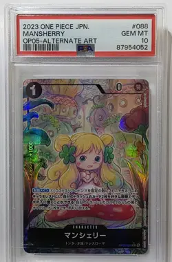 Alternate Art Mansherry One Piece Awakening/New Era Japanese OP05-088 R PSA 10 - Image 1