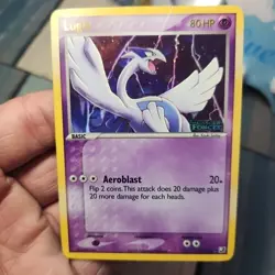 Pokemon Lugia EX Card Unseen Forces 29/115 Stamped Reverse Holo Rare (CREASE) - Image 1