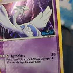 Pokemon Lugia EX Card Unseen Forces 29/115 Stamped Reverse Holo Rare (CREASE) - Image 2