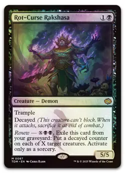 Rot-Curse Rakshasa #87 (Foil) (NM) Tarkir Dragonstorm TDM Magic MTG - Image 1