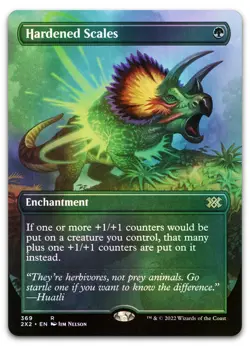 Hardened Scales (Borderless) #369 (Foil) (NM) Double Masters 2022 2X2 Magic MTG - Image 1