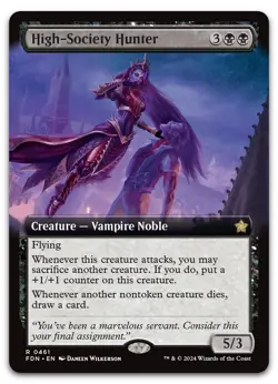 High-Society Hunter (Extended Art) #461 (NM) Foundations FDN Magic MTG - Image 1