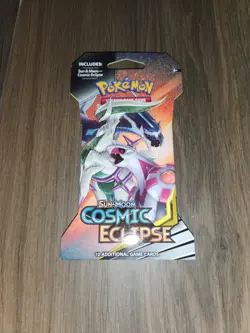 Pokemon Sun & Moon Cosmic Eclipse Sleeved Booster Pack Dialga Palkia Art Sealed - Image 1