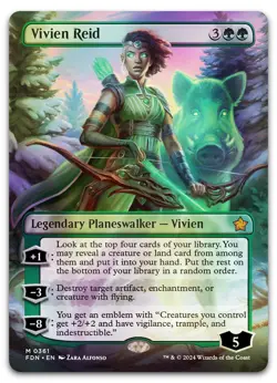 Vivien Reid (Borderless) #361 (Foil) (NM) Foundations FDN Magic MTG - Image 1