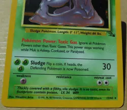 Muk 13/62 Rare Holo Fossil Set Pokemon Card NM/LP - Image 4