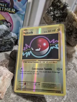 pokemon Cards Holo Voltorb 1pcs+1pcs Sleeve 2016 #039/108 - Image 1