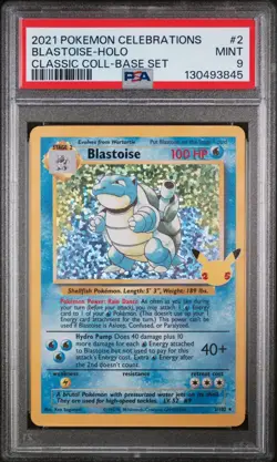 Pokemon 2021 Celebrations Blastoise & Venusaur PSA Mint 9 Graded Sequential - Image 3