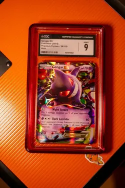 2014 POKEMON XY PHANTOM FORCES #34 GENGAR EX CGC 9 ENGLISH MINT - Image 1