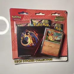 Pokemon Mega Evolution–Ascended Heroes Tech Sticker Collection Pack Charmander - Image 1