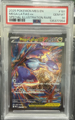 2025 POKEMON MEG EN-MEGA EVOLUTION #181 MEGA LATIAS EX PSA 10 - Image 1