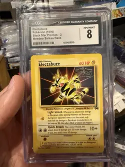 1999 Pokemon TCG Black Star Movie Promo #2 Electabuzz CGC 8 NM/Mint - Image 1