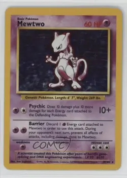 Mewtwo Holo Pokemon Base Set #10 1999 - Image 1