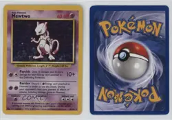 Mewtwo Holo Pokemon Base Set #10 1999 - Image 3