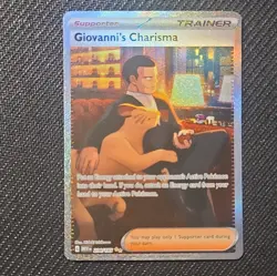 Pokemon TCG 151 Full Art Trainer Giovanni's Charisma 204/165 - Image 1