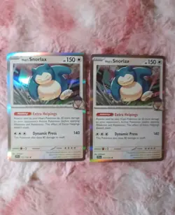 2X Pokemon Hop's Snorlax 117/159 Sv09: Journey Together Holo - Image 1