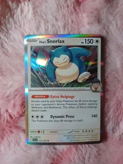 2X Pokemon Hop's Snorlax 117/159 Sv09: Journey Together Holo - Image 2