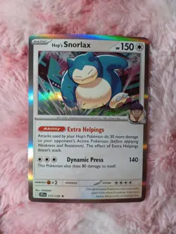 2X Pokemon Hop's Snorlax 117/159 Sv09: Journey Together Holo - Image 4