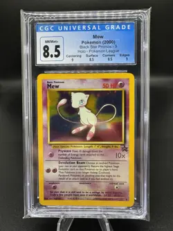 Mew Promo 9 Holo CGC 8.5 SWIRL Black Star Promo Pokemon League 2000 Pokemon Card - Image 1