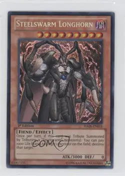 Steelswarm Longhorn 1st Ed. YuGiOh Hidden Arsenal 6: Omega Xyz #HA06-EN016 - Image 1