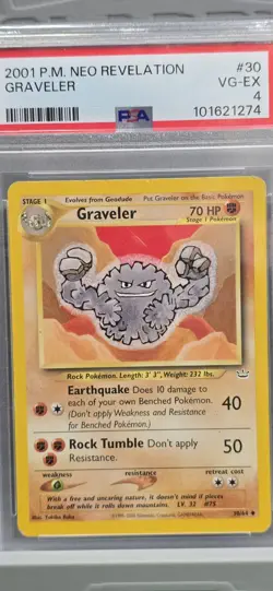 2001 POKEMON NEO REVELATION #30 GRAVELER PSA 4 - Image 1