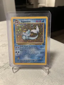 HOLO RARE Vaporeon Jungle Foil Holographic Pokemon 12/64 Original 151 Vintage NM - Image 1