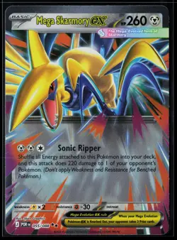 Mega Skarmory ex 055/088 Double Rare Perfect Order Pokemon NM - Image 1