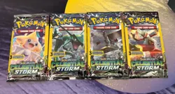 Pokemon Celestial Storm 3 Card Mini Booster Packs Complete Art Set Lot of 4 - Image 1