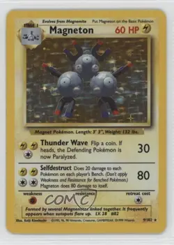 Magneton Holo Rare Pokemon Base Set #9 1999 - Image 1