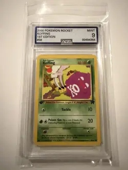 Pokemon Koffing 58/82 Team Rocket 2000 1st Edition Regular AGS 9 Graded Card - Image 1