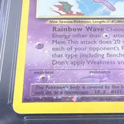 CGC 4 - Mew 2001 Southern Islands 1/18 Reverse Holo Pokemon Card - SWIRL 🌀 - Image 3