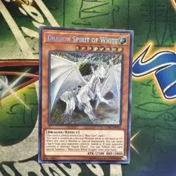 Yugioh! Dragon Spirit of White LCKC-EN018 Secret Rare Unlimited NM - Image 1