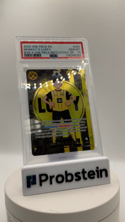 2025 ONE PIECE PROMOS BVB X ONE PIECE MATCH DAY 2025 #003 MONKEY D. LUFFY PSA 10 - Image 2
