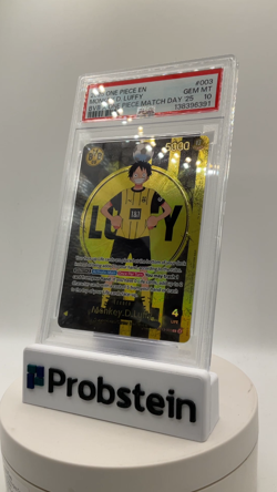 2025 ONE PIECE PROMOS BVB X ONE PIECE MATCH DAY 2025 #003 MONKEY D. LUFFY PSA 10 - Image 2