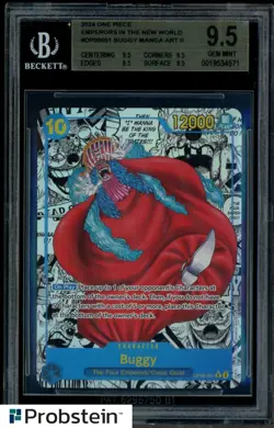 2024 One Piece Emperors in The New World OP09051 Buggy Manga Art BGS 9.5 - Image 1