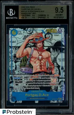 2025 One Piece Carrying on His Will OP13119 Portgas D. Ace Manga BGS 9.5 GEM - Image 1