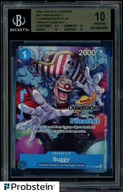 2025 One Piece Promos ST17003 Buggy C Championship 25-26 Finalist Set BGS 10 - Image 1