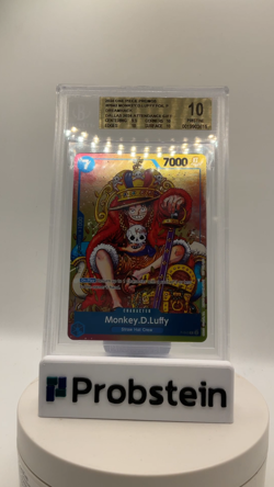 2024 One Piece Promos P043 Monkey D. Luffy Foil Dallas Attendance Gift BGS 10 - Image 2