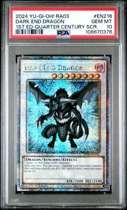 Dark End Dragon Yugioh 2024 RA03-EN216 Quarter Century Secret Rare 1st PSA 10 - Image 1