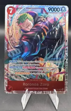 One Piece OP15 Roronoa Zoro EB04-007 SR Adventure On Kami’s Island English - Image 1