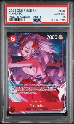 2025 ONE PIECE EB02-006 PREMIUM CARD COLLECTION VOL 1 YAMATO PROMO PSA 10 - Image 1