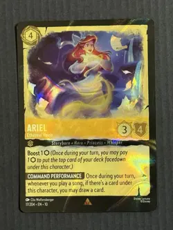 Disney Lorcana Ariel Ethereal Voice Rare Foil Whispers In The Well - Image 1