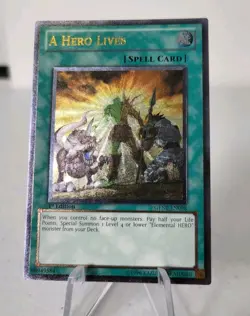 A Hero Lives GENE-EN098 *NM* 1st Edition Ultimate Rare Yugioh Card - Image 2