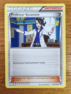 Uncommon Professor Sycamore Pokemon Trainer Card, Phantom Forces Set 101/119 - Image 1