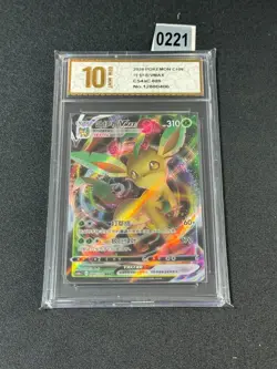 Pokemon Chinese TCG CARD Sword & Shield Leafeon VMAX CS4ac 009/132 RRR Grade 10 - Image 1