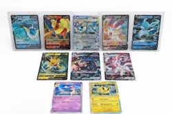 Pokemon Eeveelution Card Lot – 11 Cards (V, VMAX, EX, Holos) - Image 1