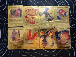 Pokemon Gold Foil Card Lot Charizard VMAX Mewtwo GX Magikarp Wailord GX Ho-Oh V - Image 1
